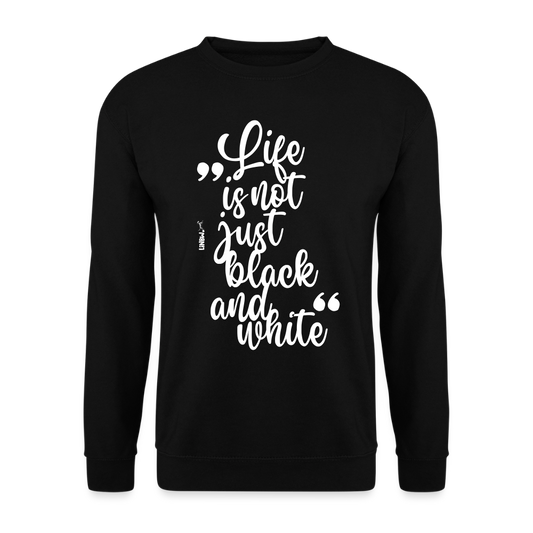 LiNBW. Männer Pullover Life is not just black and white - Schwarz