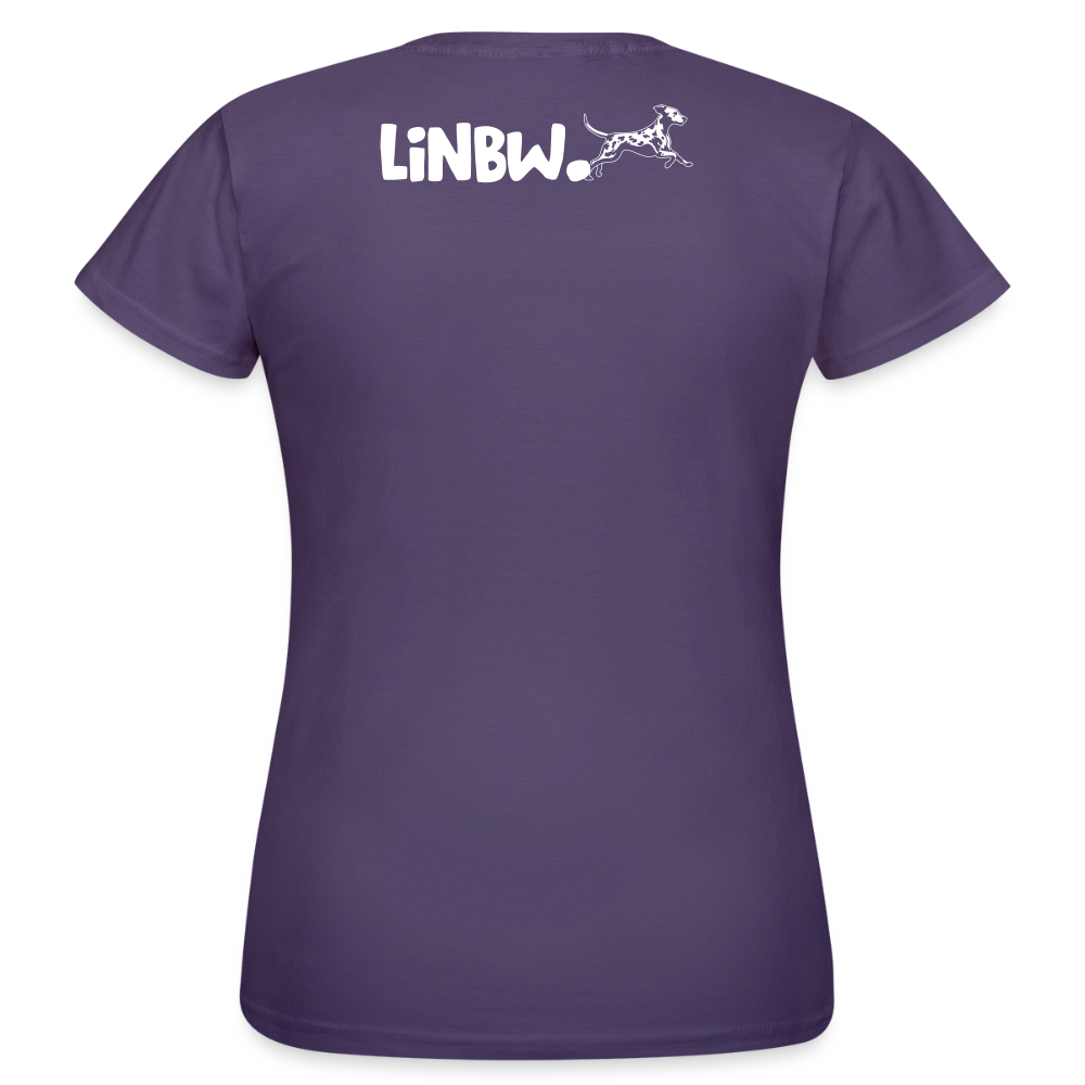 LiNBW. Frauen T-Shirt Life is not just black and white - Dunkellila