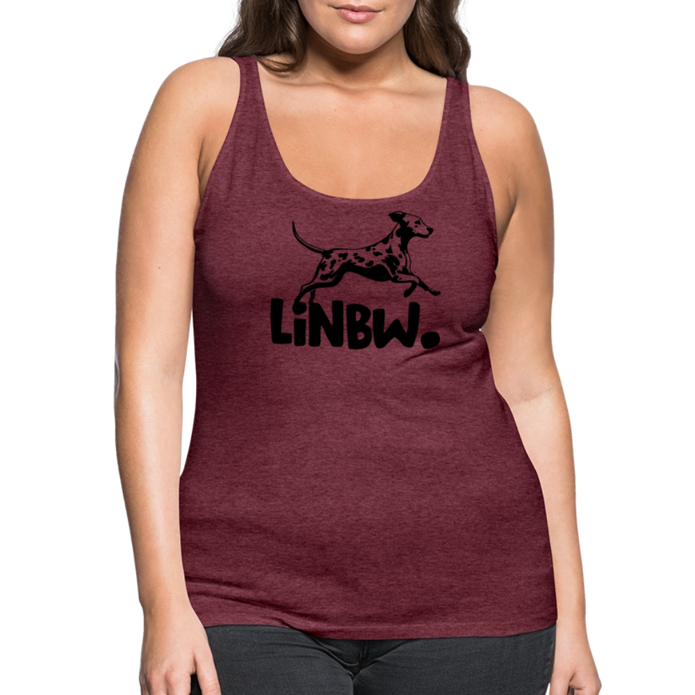 LiNBW. Frauen Tank-Top - Bordeauxrot meliert