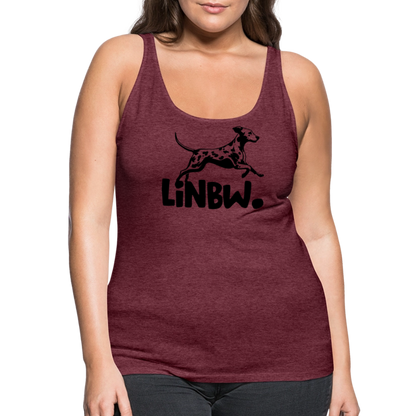 LiNBW. Frauen Tank-Top - Bordeauxrot meliert