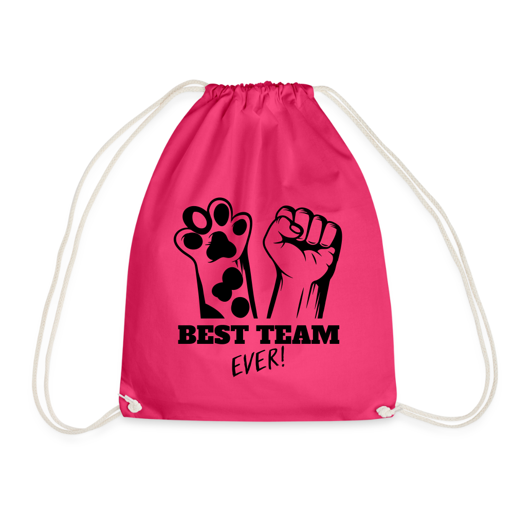 LiNBW. Turnbeutel Best Team Ever - Fuchsia