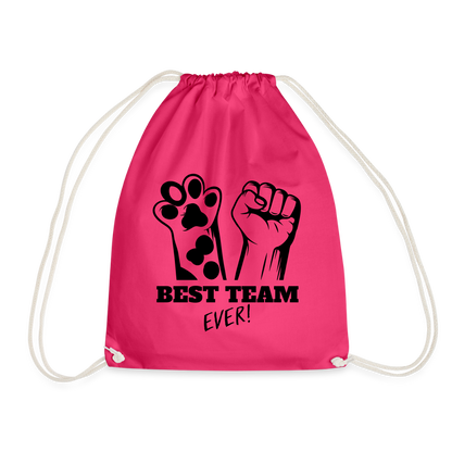 LiNBW. Turnbeutel Best Team Ever - Fuchsia