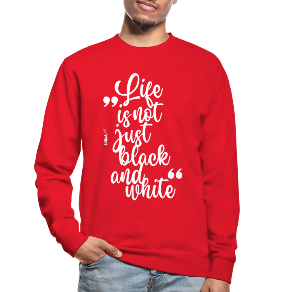 LiNBW. Männer Pullover Life is not just black and white - Rot