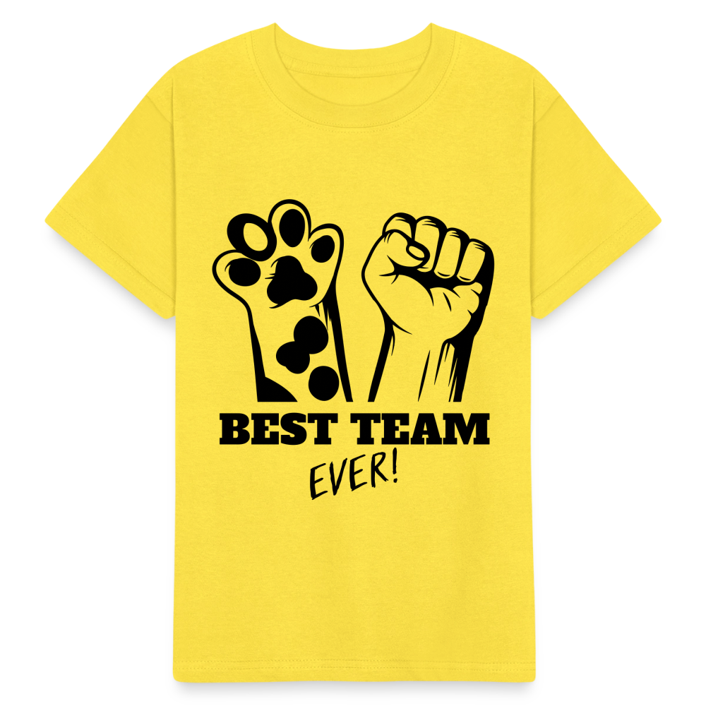 Kinder-T-Shirt – Best Team Ever! | Tierliebe trifft Teamgeist - Gelb