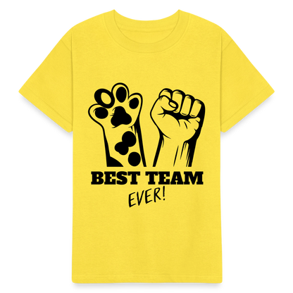 Kinder-T-Shirt – Best Team Ever! | Tierliebe trifft Teamgeist - Gelb