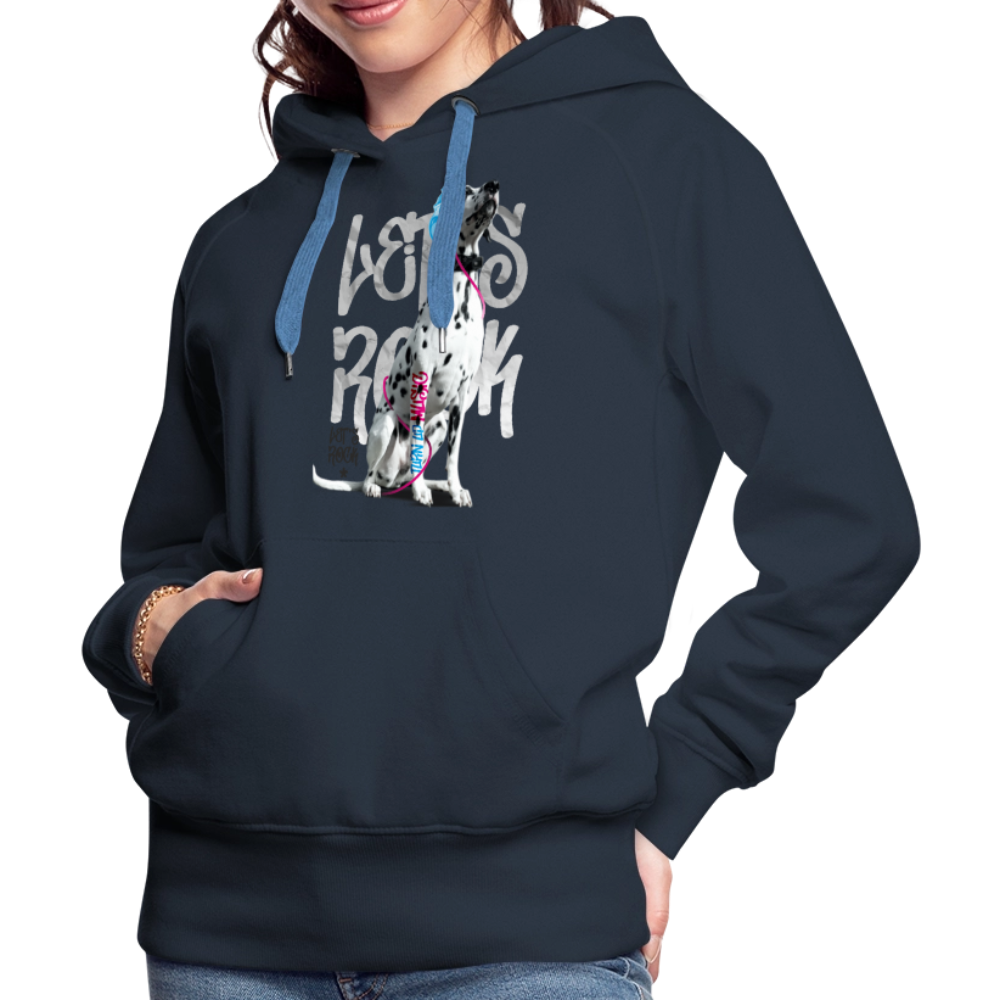LiNBW. Frauen Hoodie Dalmatiner Let's Rock - Navy