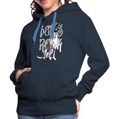 LiNBW. Frauen Hoodie Dalmatiner Let's Rock - Navy