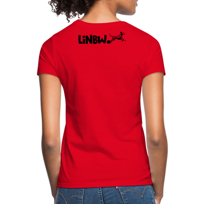 LiNBW. Frauen T-Shirt Life is not just black and white - Rot