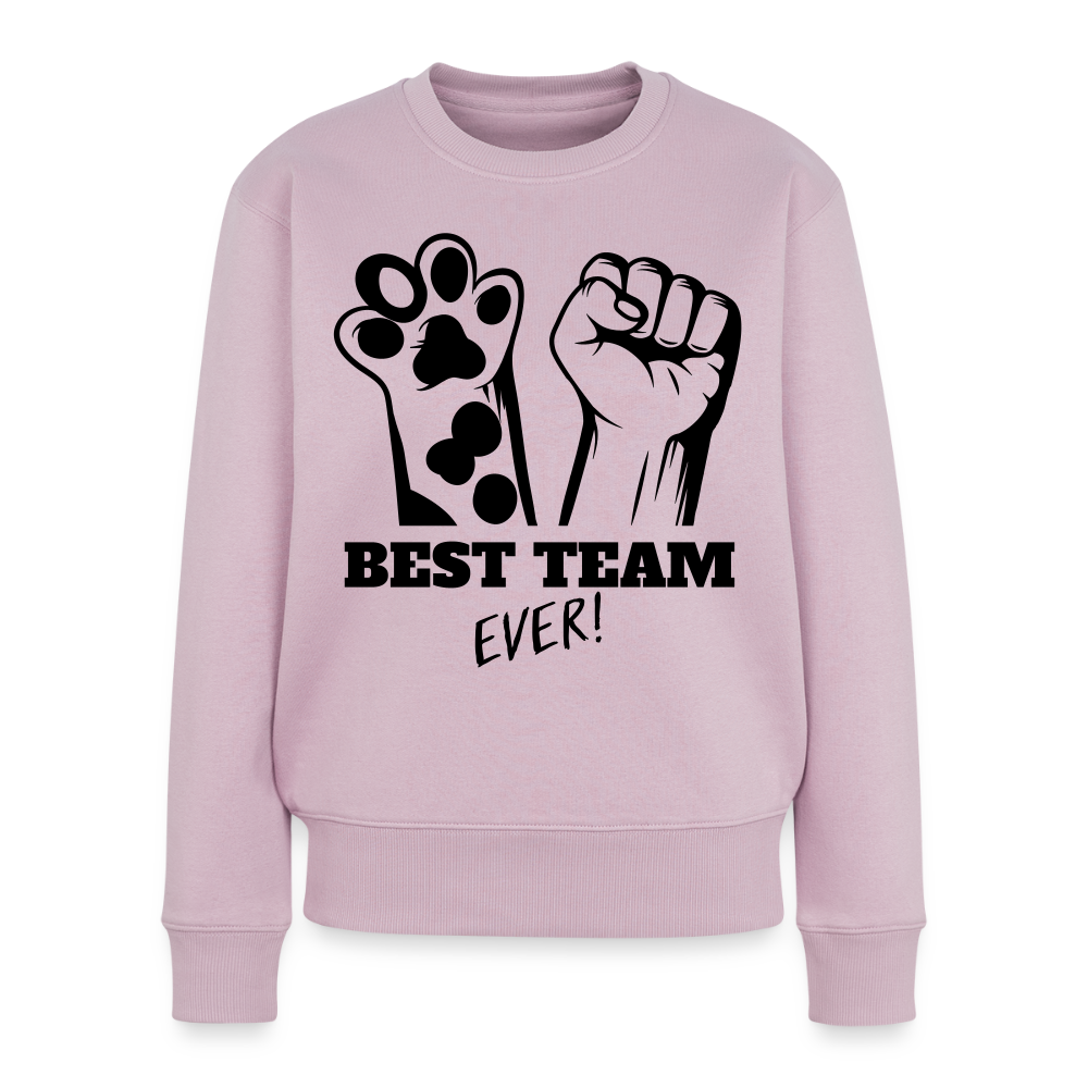 Damen Pullover „Best Team Ever“ –  für wahre Freundschaft 🐾✊ - Altrosa