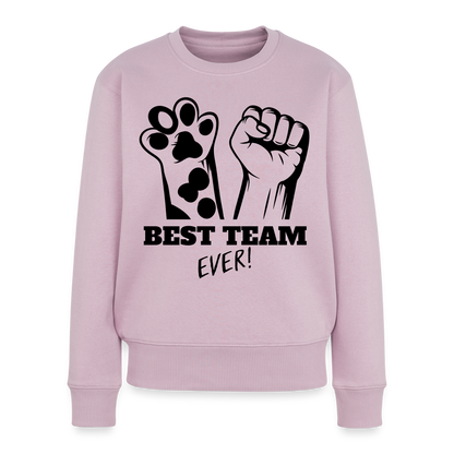 Damen Pullover „Best Team Ever“ –  für wahre Freundschaft 🐾✊ - Altrosa