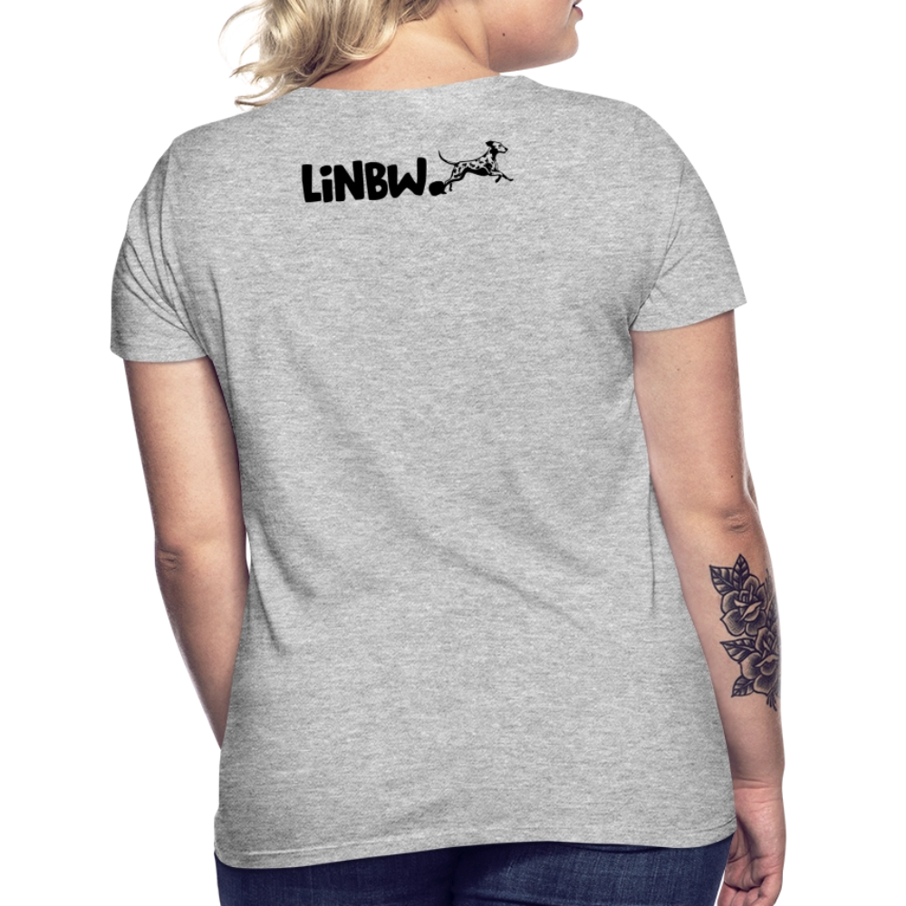 LiNBW. Frauen T-Shirt Life is not just black and white - Grau meliert