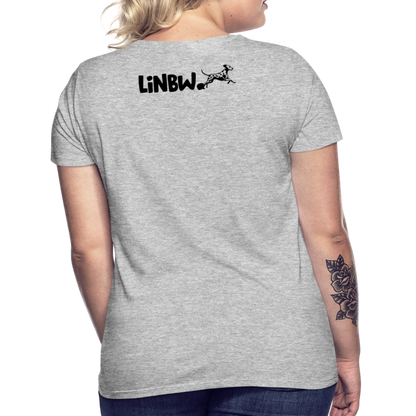LiNBW. Frauen T-Shirt Life is not just black and white - Grau meliert