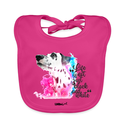 LiNBW. Lätzchen Dalmatiner Life is not just black and white - Fuchsia