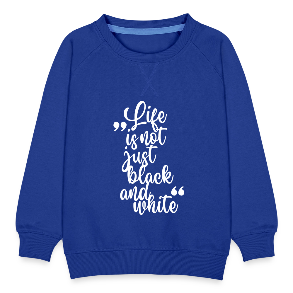 LiNBW. Kinder Pullover Life is not just black and white - Royalblau
