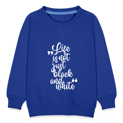 LiNBW. Kinder Pullover Life is not just black and white - Royalblau