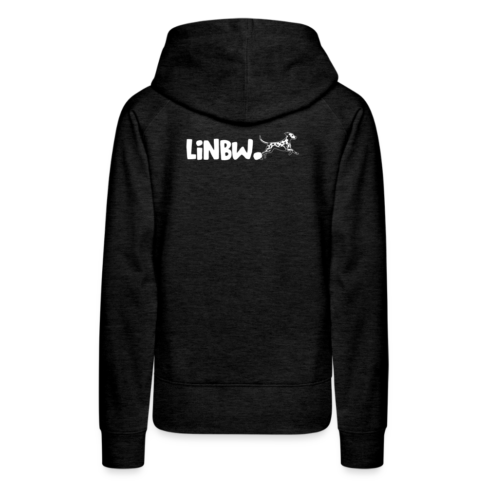LiNBW. Frauen Hoodie Life is not just black and white - Anthrazit