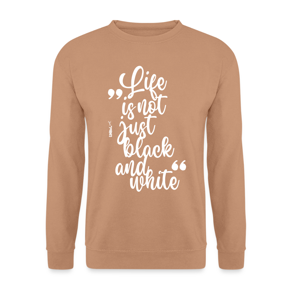 LiNBW. Männer Pullover Life is not just black and white - Mocca