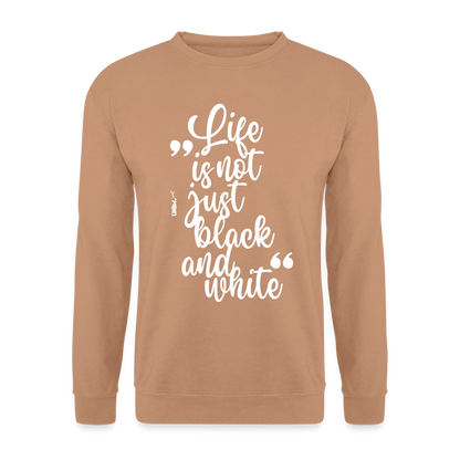 LiNBW. Männer Pullover Life is not just black and white - Mocca