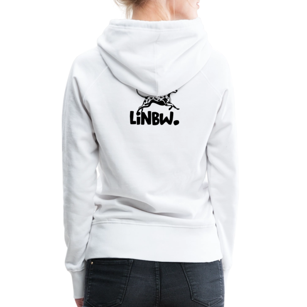 LiNBW. Frauen Hoodie Dalmatiner Life is not just black and white - Weiß