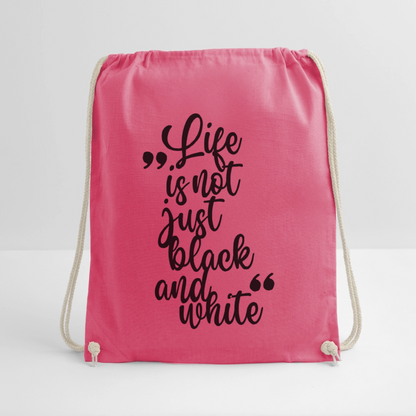 LiNBW. Turnbeutel Life is not just black and white - Fuchsia