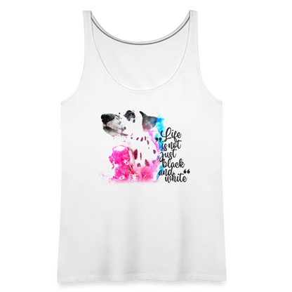LiNBW. Frauen Tank-Top Dalmatiner Life is not just black and white - Weiß