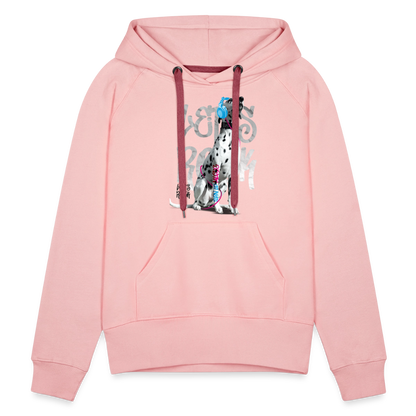 LiNBW. Frauen Hoodie Dalmatiner Let's Rock - Kristallrosa