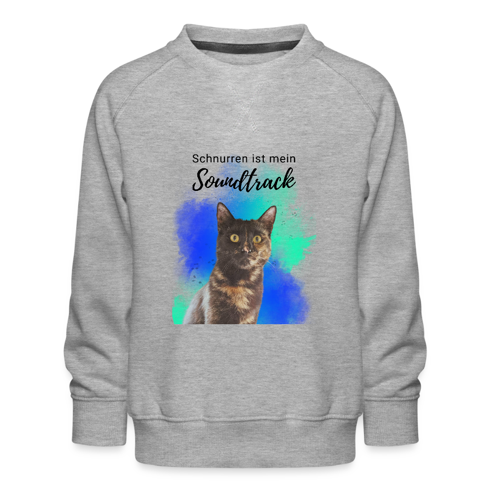 LiNBW. Kinder Pullover Schnurren ist mein Soundtrack - Grau meliert