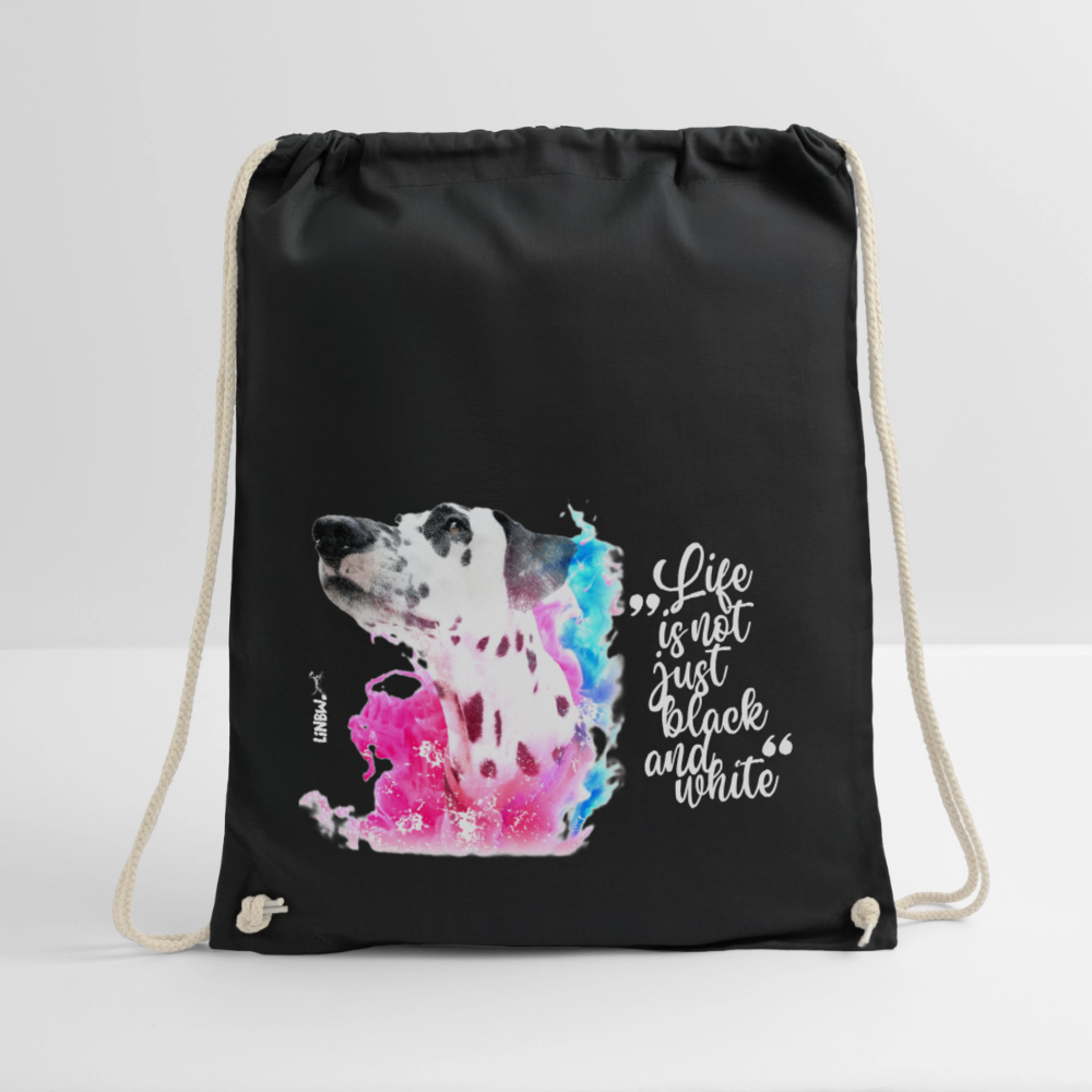 LiNBW. Turnbeutel Dalmatiner Life is not just black and white - Schwarz