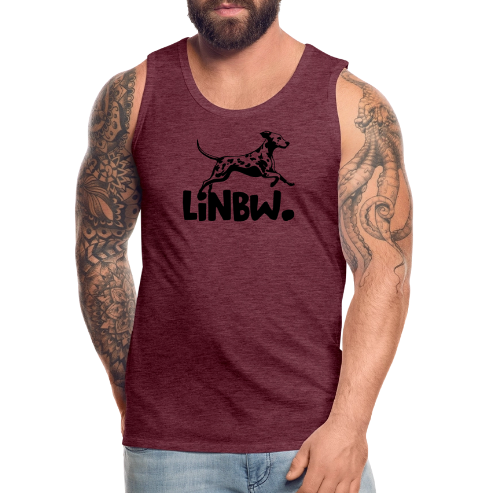 LiNBW. Männer Tank-Top - Bordeauxrot meliert