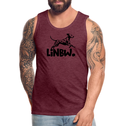 LiNBW. Männer Tank-Top - Bordeauxrot meliert