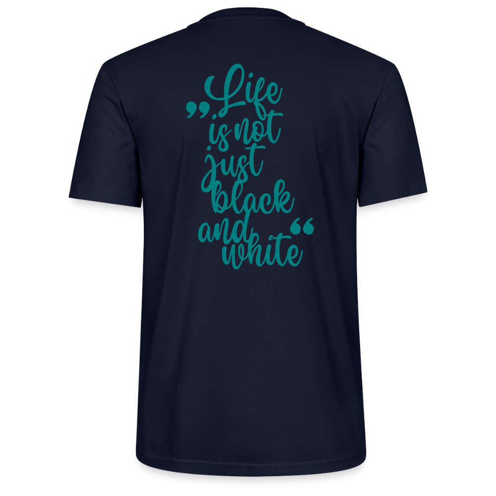 LiNBW. Männer T-Shirt Life is not just black and white - Navy