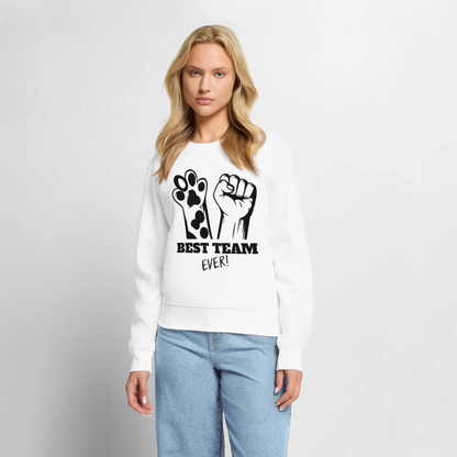 Damen Pullover „Best Team Ever“ –  für wahre Freundschaft 🐾✊ - Weiß