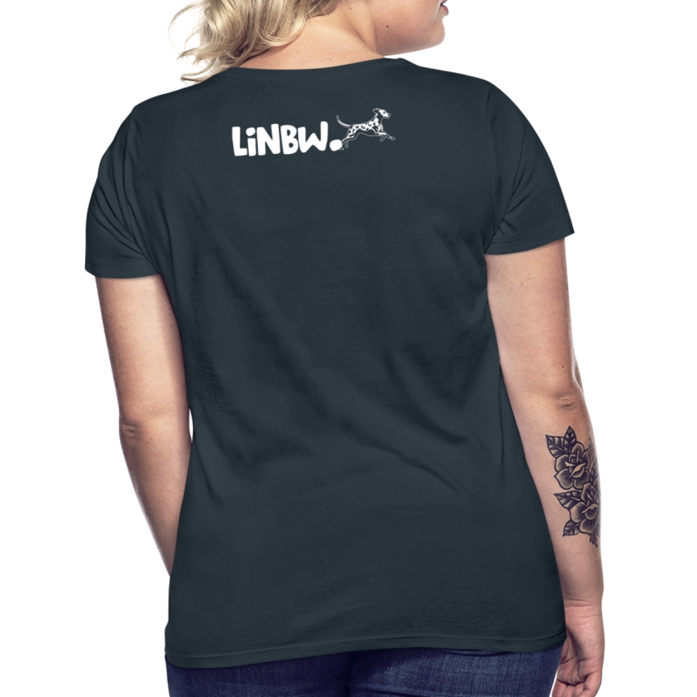 LiNBW. Frauen T-Shirt Life is not just black and white - Navy