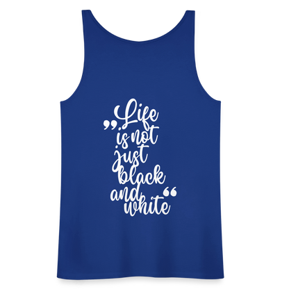 LiNBW. Frauen Tank-Top Life is not just black and white - Königsblau