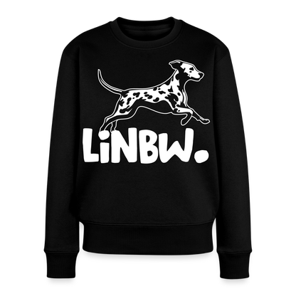 Damen Pullover „LINBW Logo“ – Dalmatiner Design – weißer Print 🐾🤍 - Schwarz