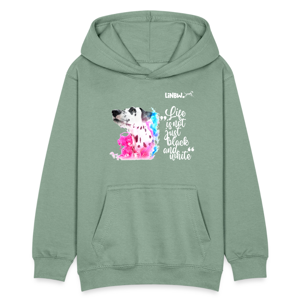 LiNBW. Kinder Hoodie Dalmatiner Life is not just black and white - Graugrün