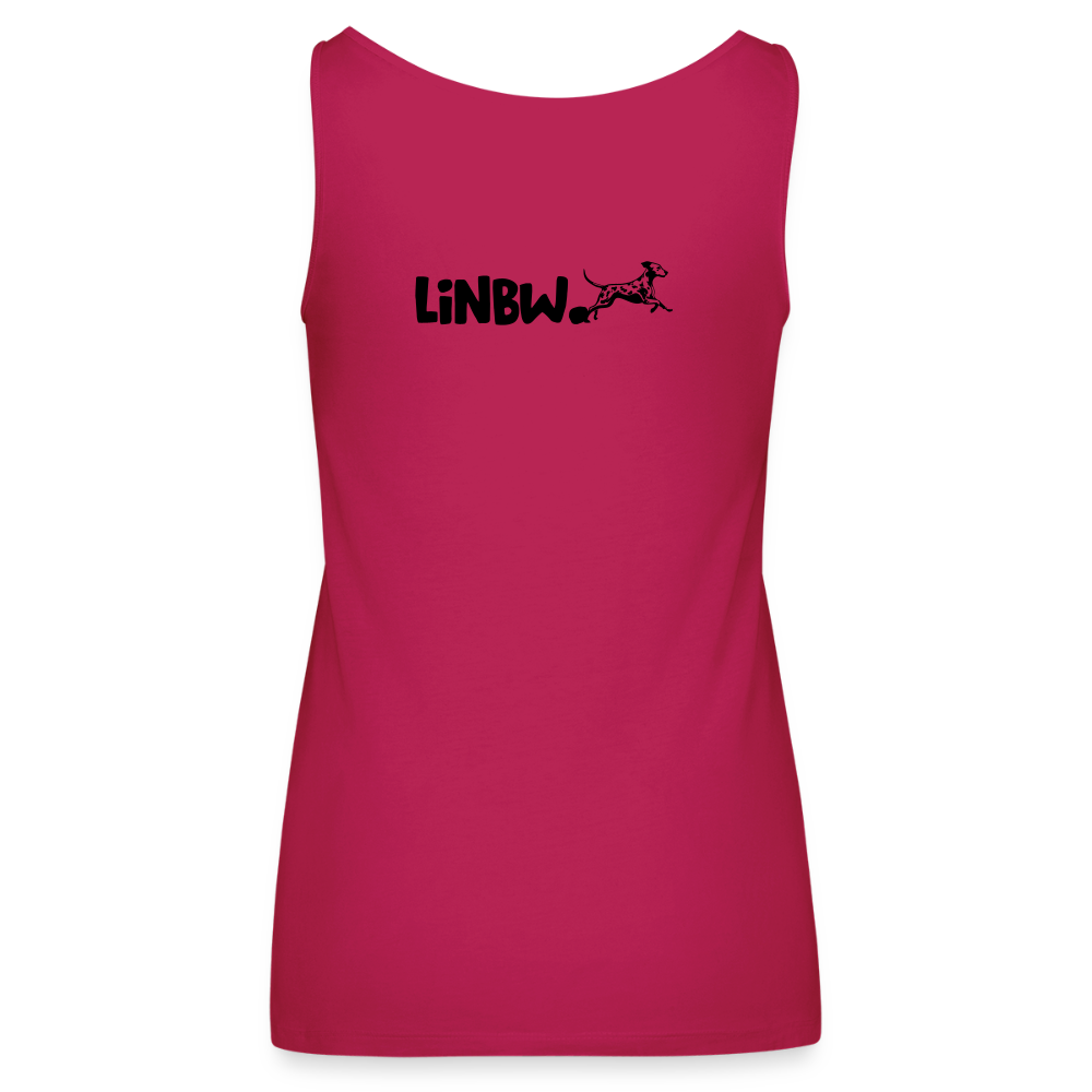 LiNBW. Frauen Tank-Top Life is not just black and white - dunkles Pink