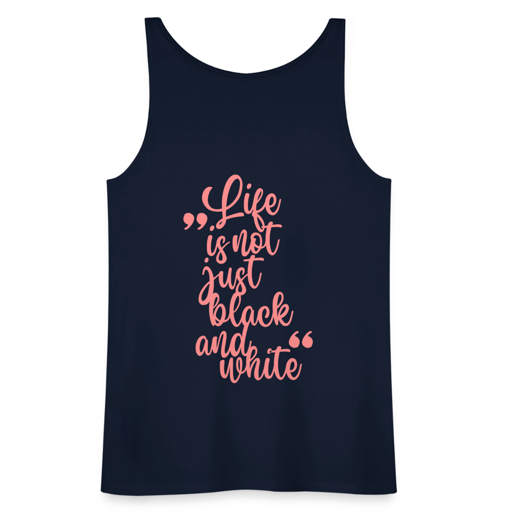 LiNBW. Frauen Tank-Top Life is not just black and white - Navy