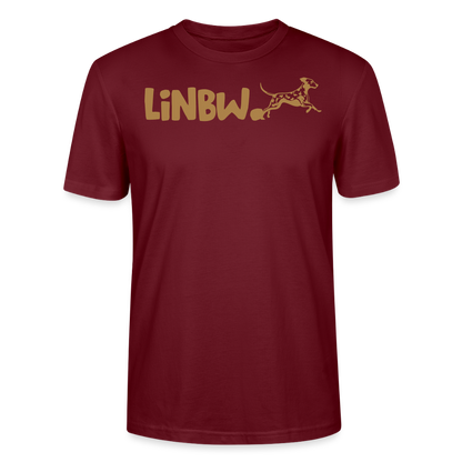 LiNBW. Männer T-Shirt Life is not just black and white - Burgunderrot