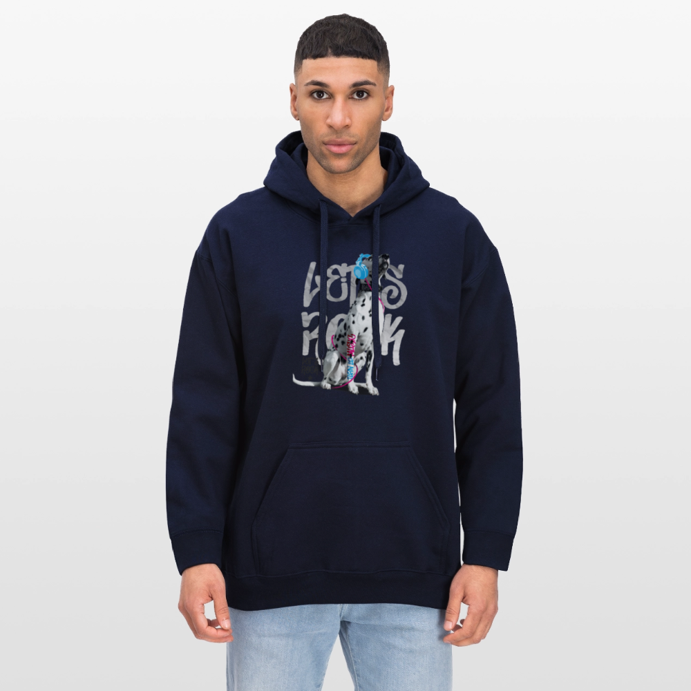 LiNBW. Männer & Frauen Hoodie Dalmatiner Let's Rock - Navy