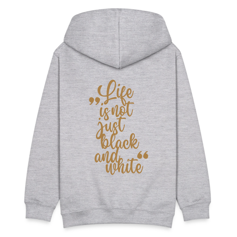 LiNBW. Teenager Hoodie Life is not just black and white - Hellgrau meliert