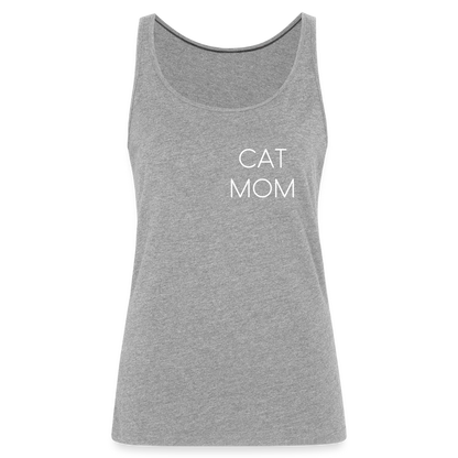 LiNBW. Frauen Tank-Top Stolzes Personal einer Katze - Grau meliert