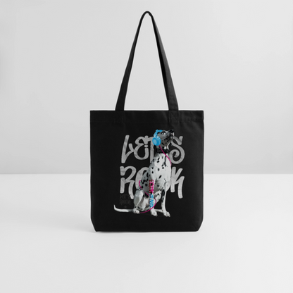 LiNBW. Stoffbeutel Dalmatiner Let's Rock - Schwarz