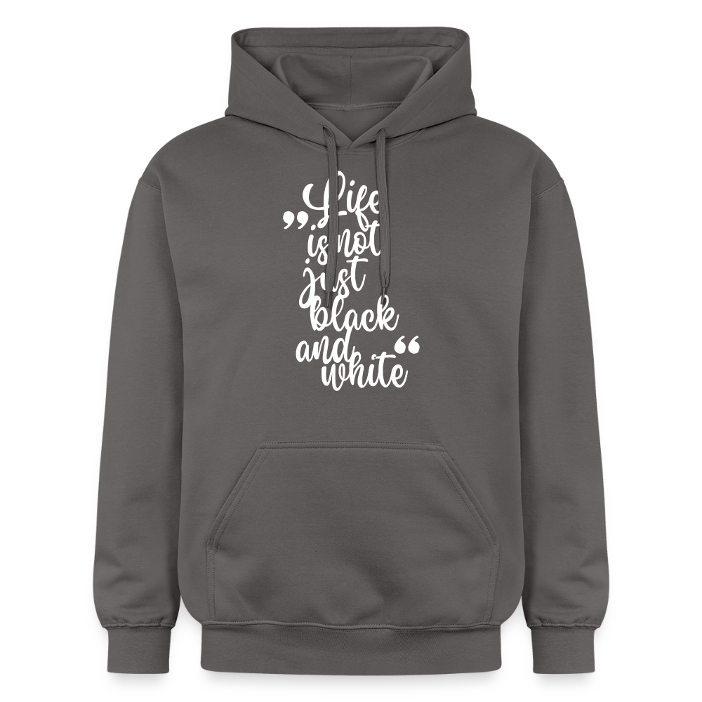 LiNBW. Männer & Frauen Hoodie Life is not just black and white - Dunkelgrau