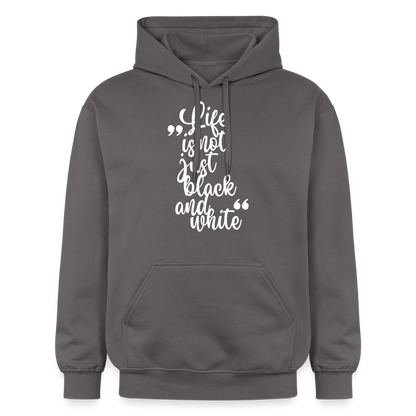 LiNBW. Männer & Frauen Hoodie Life is not just black and white - Dunkelgrau