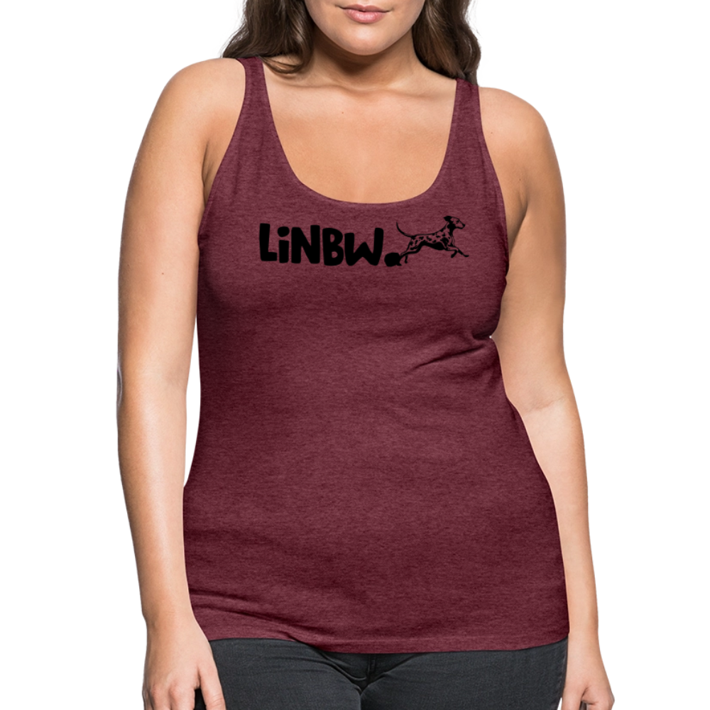 LiNBW. Frauen Tank-Top Life is not just black and white - Bordeauxrot meliert