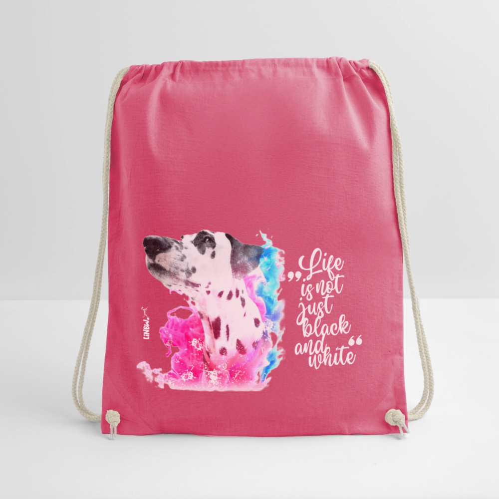 LiNBW. Turnbeutel Dalmatiner Life is not just black and white - Fuchsia