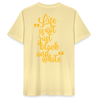 LiNBW. Männer T-Shirt Life is not just black and white - Creme