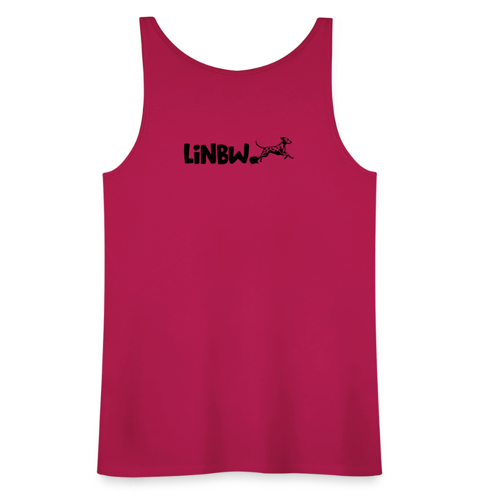 LiNBW. Frauen Tank-Top Life is not just black and white - dunkles Pink