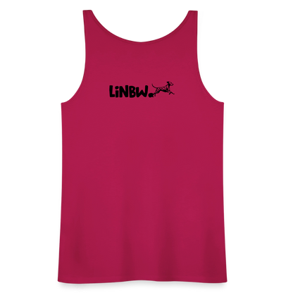 LiNBW. Frauen Tank-Top Life is not just black and white - dunkles Pink